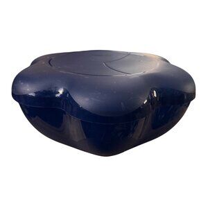 Tupperware Chip and Dip Serving Bowl Blue Plastic 13" Diameter‎
